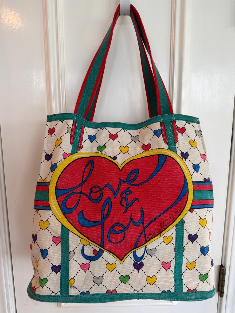 Brighton Holiday Love & Joy Canvas Tote
